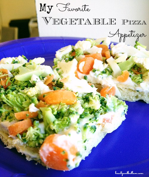 Vegetable Pizza Appetizers
 My Favorite Cold Veggie Pizza Appetizer Balancing Beauty