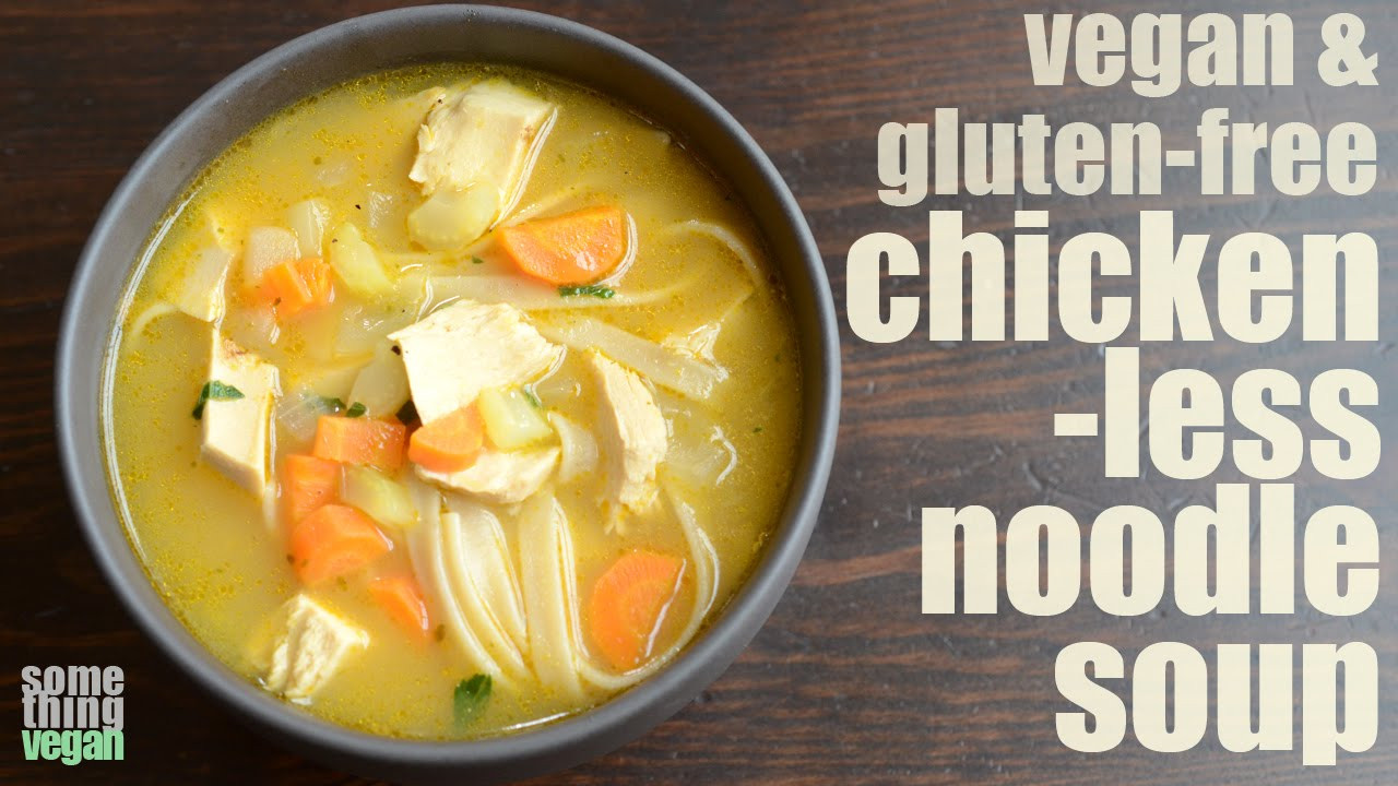 Vegetarian Chicken Noodle Soup
 chicken less noodle soup vegan & gluten free Something
