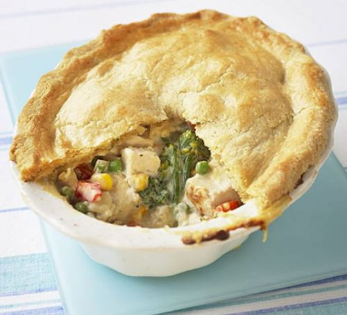 Vegetarian Pie Recipes
 Crumbly chicken & mixed ve able pie recipe