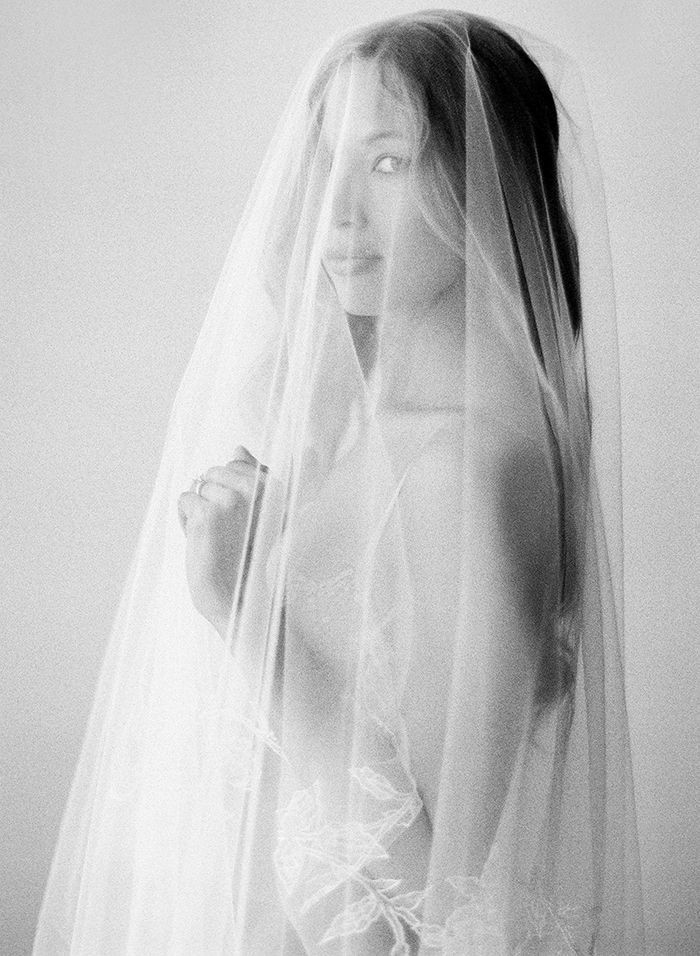 Vera Wang Wedding Veils
 Delicate Bridal Boudoir from Jose Villa