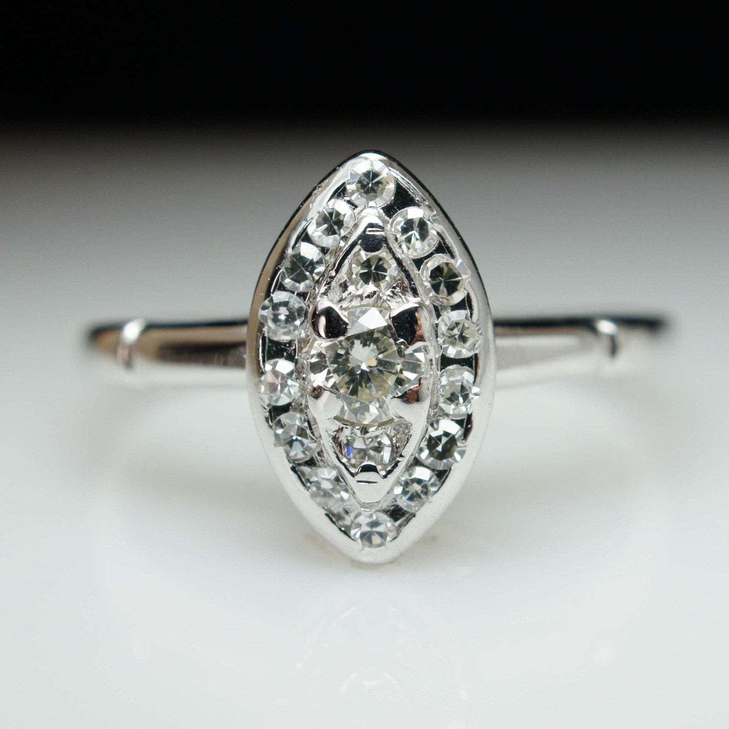 Vintage Diamond Rings
 1920s Diamond Ring Vintage Diamond Engagement Ring White Gold