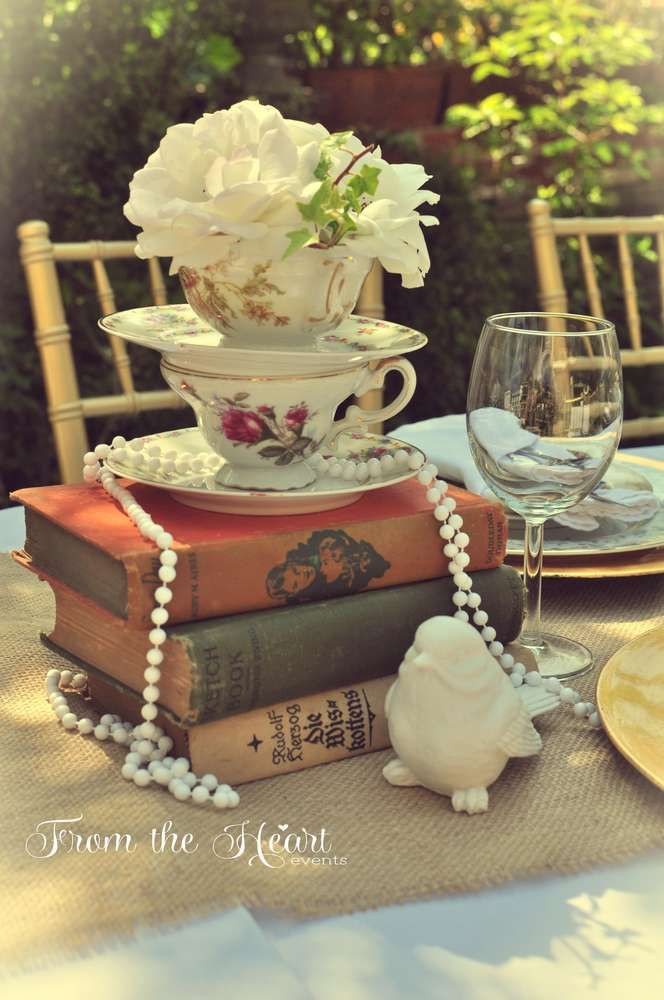 Vintage Tea Party Birthday Ideas
 Pin on HSH decorations