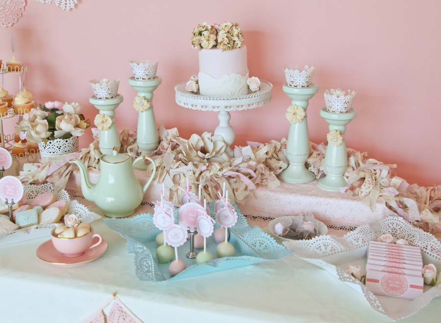 Vintage Tea Party Birthday Ideas
 A Stunning Doily Tea Party by Kiss With Style Anders