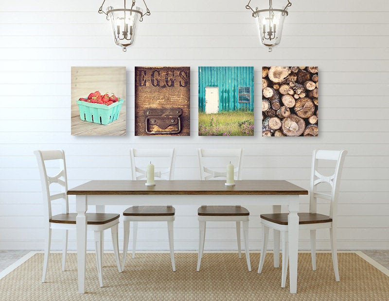 Wall Art For The Kitchen
 Farmhouse Wall Art Kitchen Wall Decor SET of FOUR Prints or