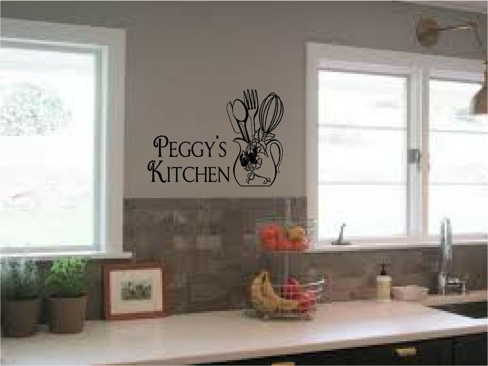 Wall Art For The Kitchen
 Personalized Kitchen Sign Wall Stickers Wall Art Vinyl