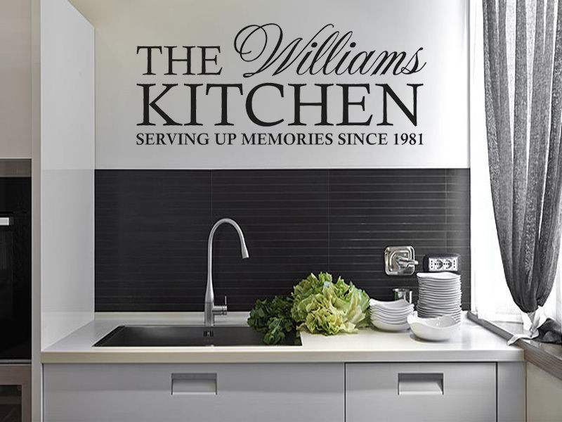 Wall Art For The Kitchen
 PERSONALISED Family Kitchen Wall Art Quote Wall Sticker