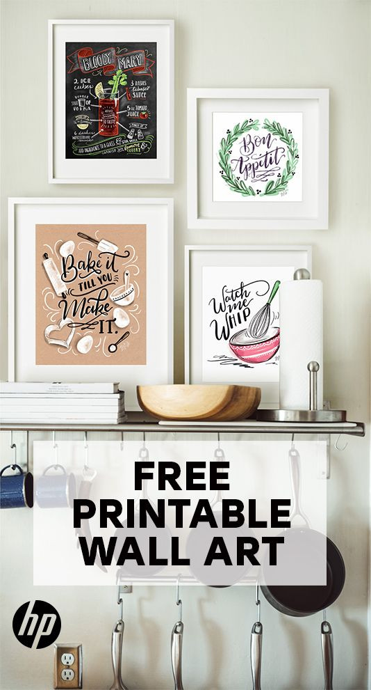 Wall Art For The Kitchen
 Decorate your kitchen wall with free printable art from HP