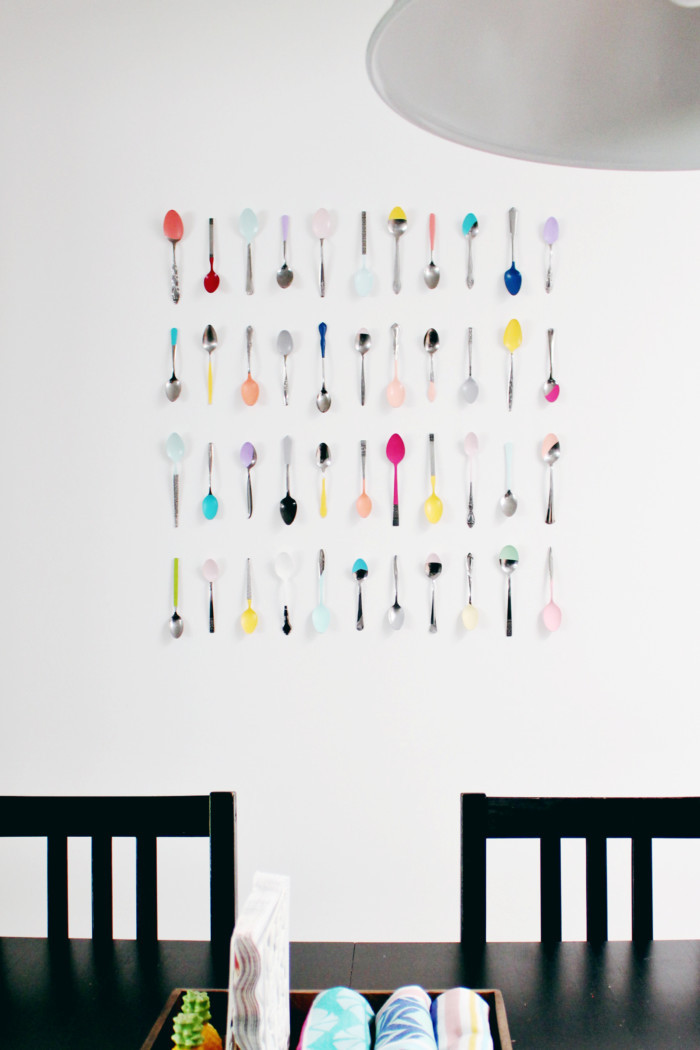 Wall Art For The Kitchen
 Wall Art DIY Dip Painted Spoons for Your Kitchen