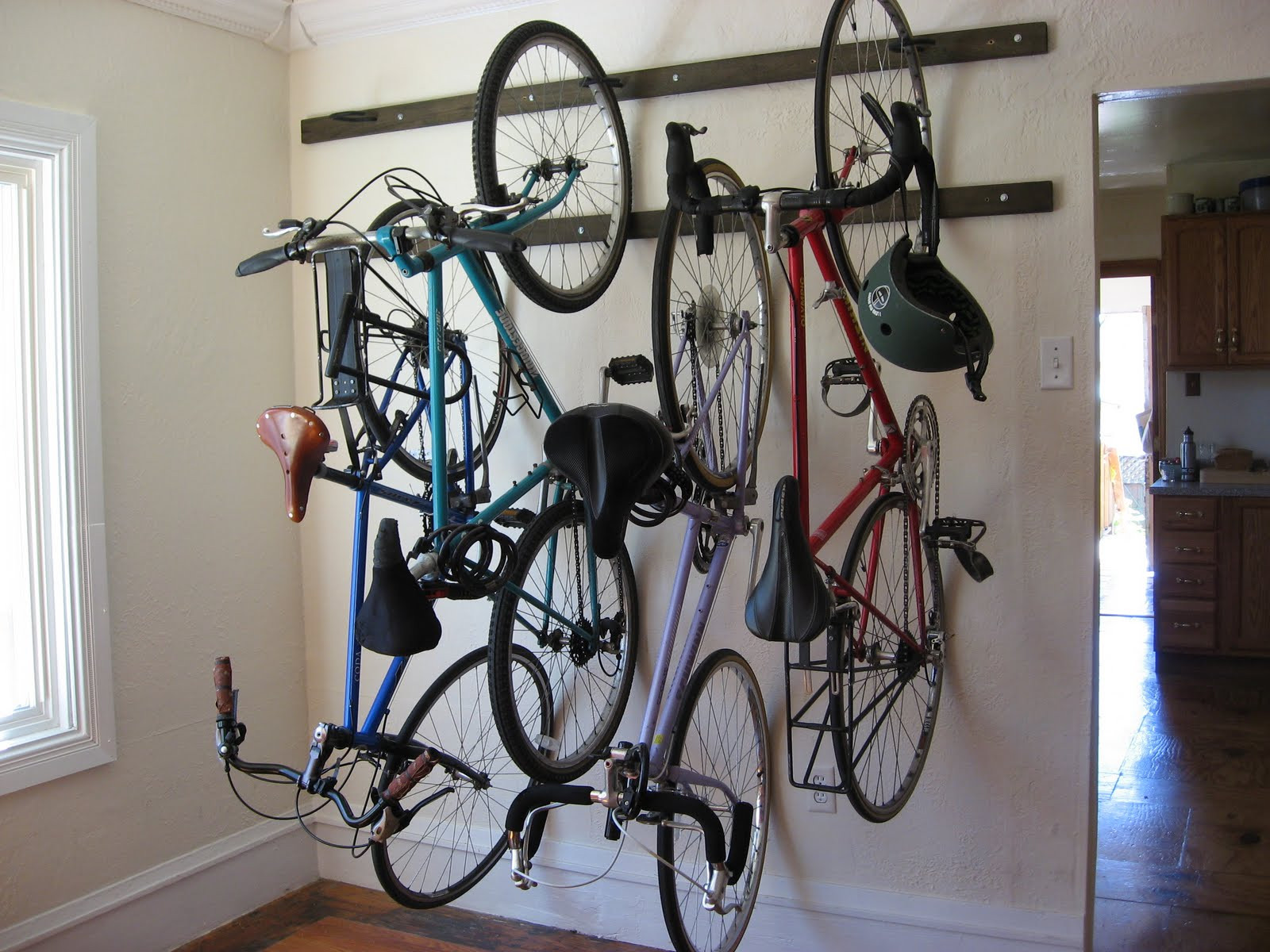 Wall Bike Rack DIY
 Bicycles in our homes
