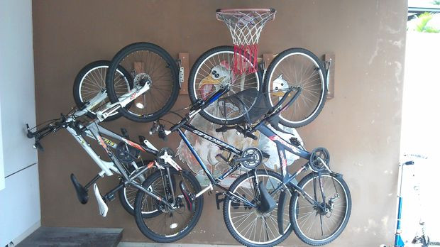 Wall Bike Rack DIY
 Homemade bicycle Wall Mount