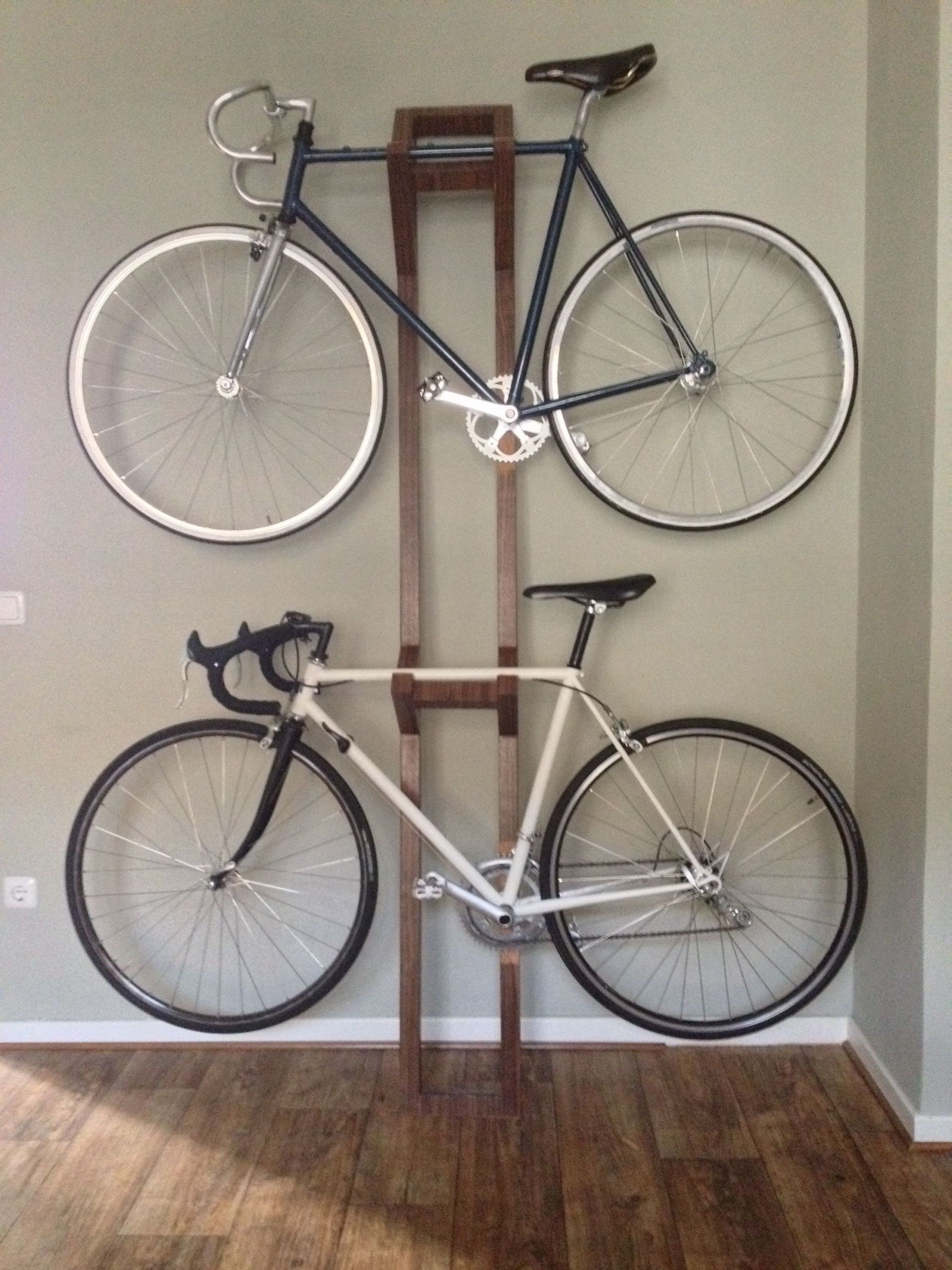 Wall Bike Rack DIY
 Handmade Bike hanger II Home in 2019
