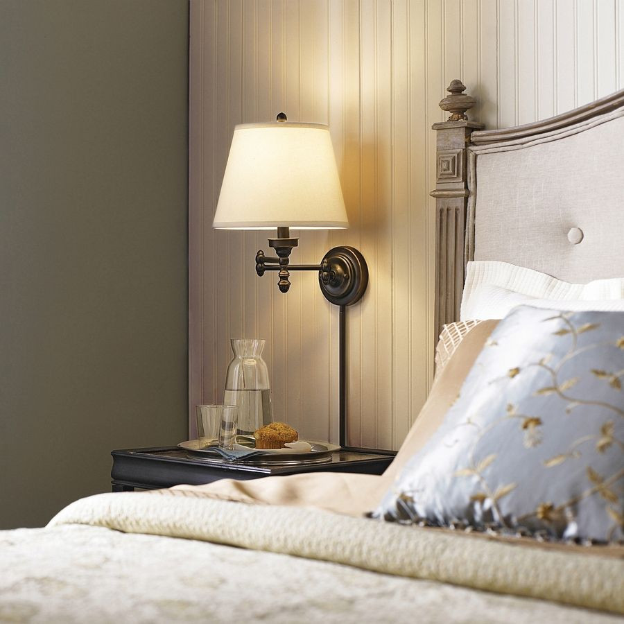 Wall Mounted Bedroom Lights
 Conserve valuable bedside table space by installing a chic