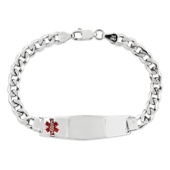 Walmart Jewelry Bracelets
 Bracelets Medical 925 Sterling Silver 6 00MM Red Enamel