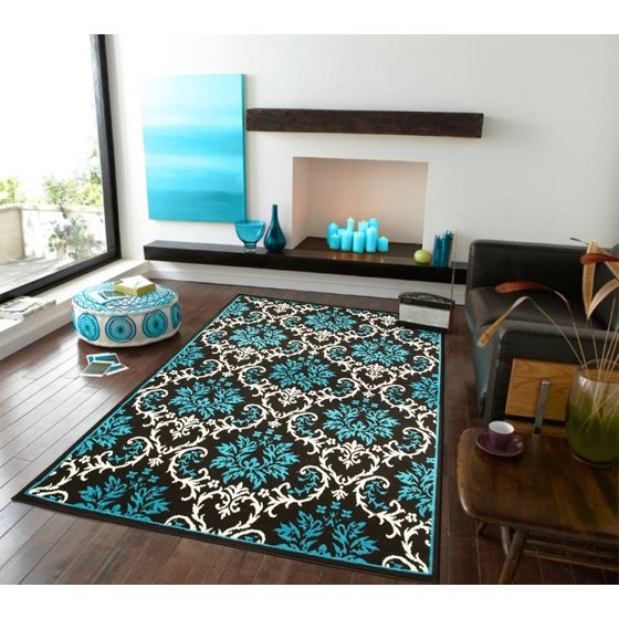 Walmart Living Room Rugs
 Contemporary Area Rugs For Living Room Blue & Black