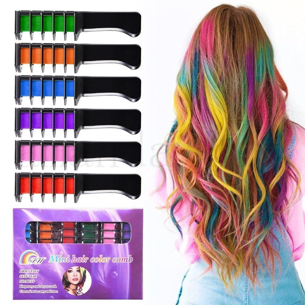 Washable Hair Coloring For Kids
 Hair Chalk Set of 6 Colors Non Toxic Washable Temporary