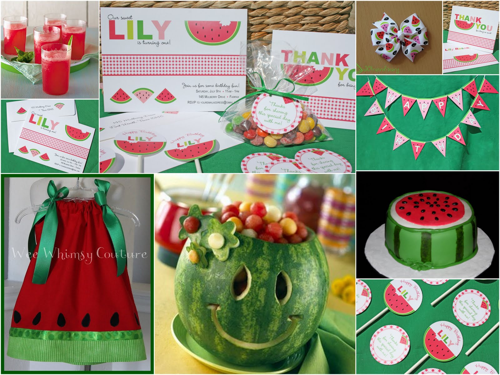 Watermelon Birthday Party
 Brides Birthdays and Babies Blog by Tiger Lily