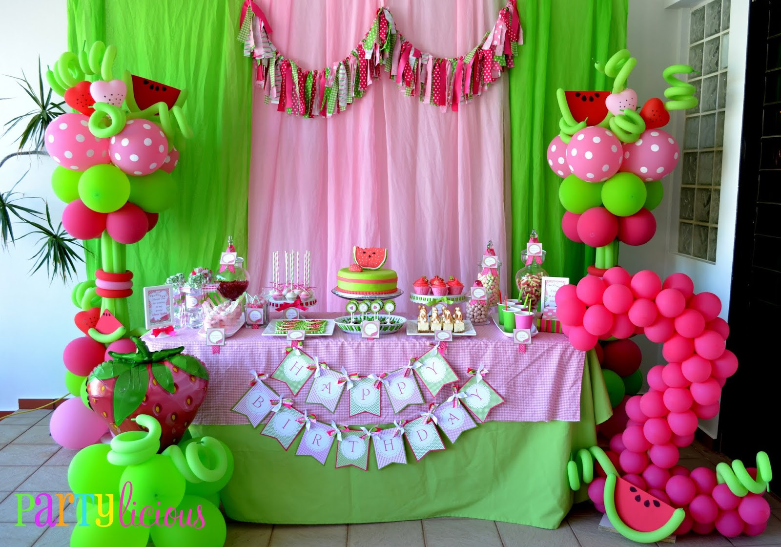 Watermelon Birthday Party
 Partylicious Events PR Watermelon Berry Happy Birthday
