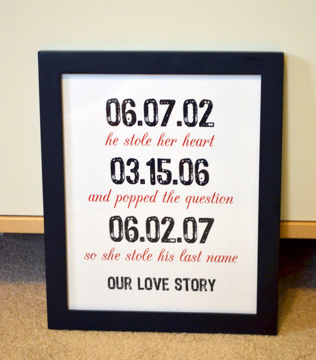 Wedding Anniversary Gifts For Husband
 Gift for husband 8x10 Wedding ts Engagement party
