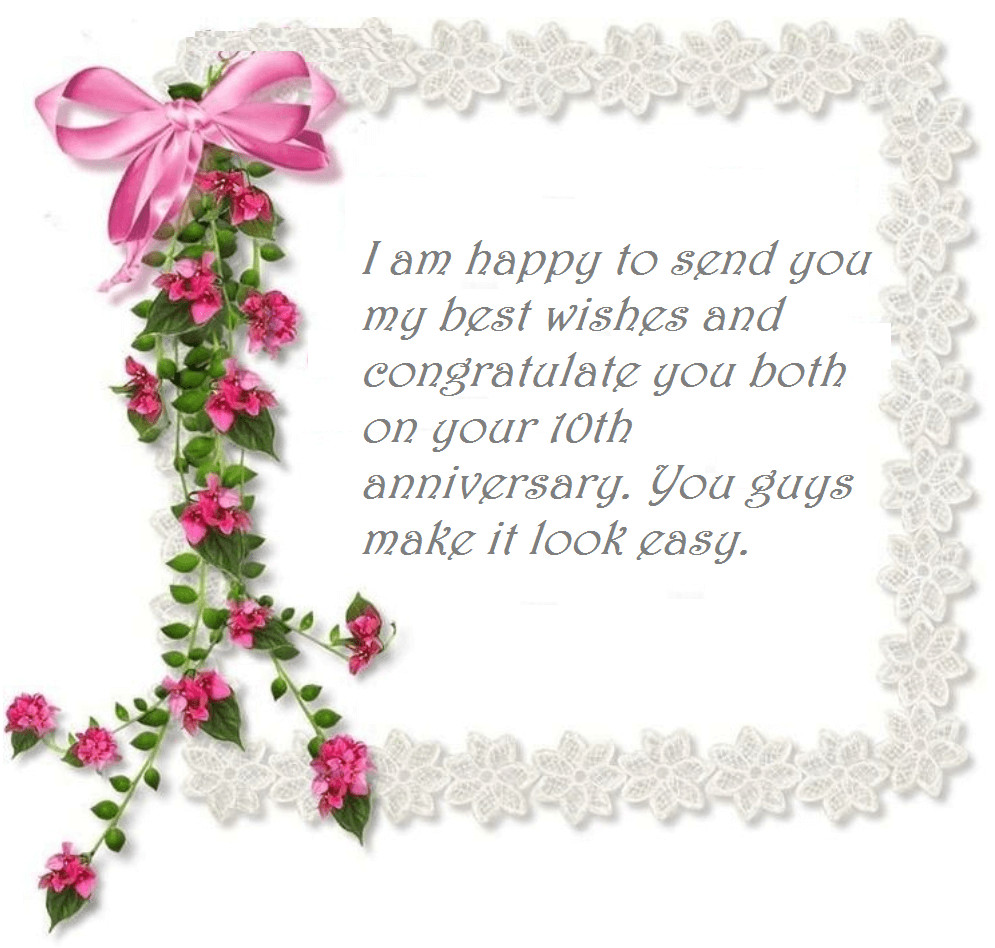 Wedding Anniversary Wishing Quotes
 Happy 10th Anniversary Wishes mages