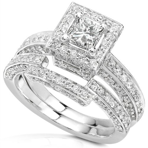 Wedding Band Sets Cheap
 1 cheap 1 1 4ctw Princess Diamond Wedding Rings Set in