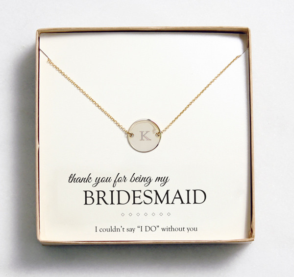 Wedding Bridesmaid Gifts
 Bridesmaid Gift Idea Customizable Jewelry from Wedding