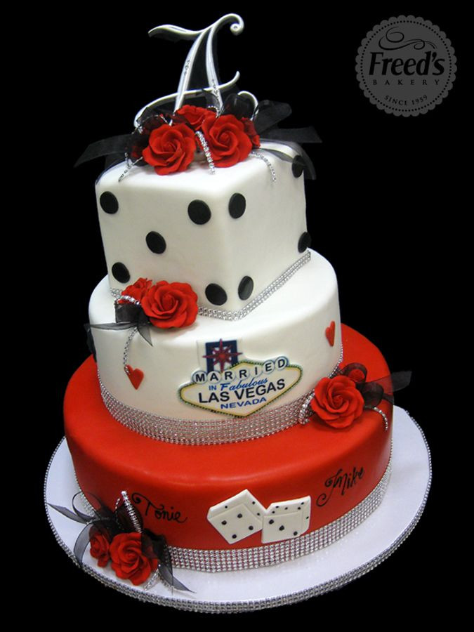 Wedding Cake Las Vegas
 Las Vegas Themed Wedding Cakes Freed s Bakery