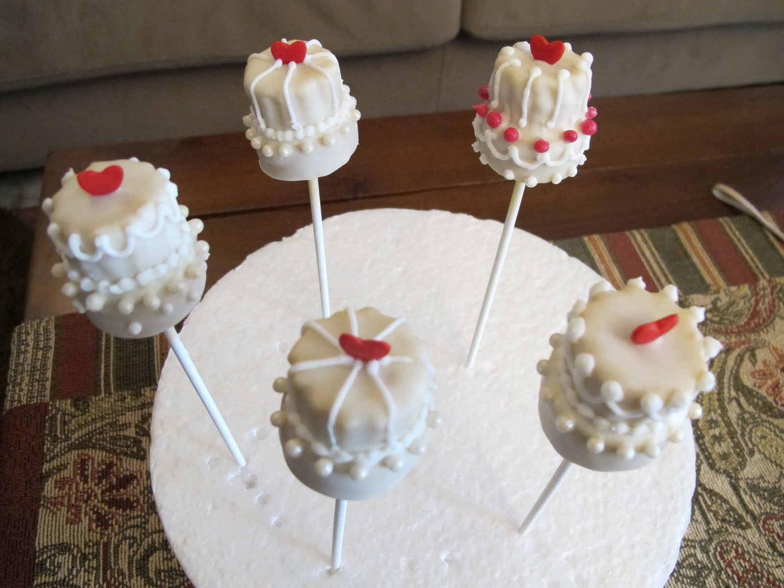 Wedding Cake Pop
 Pink Oven Cakes and Cookies Wedding cake pop