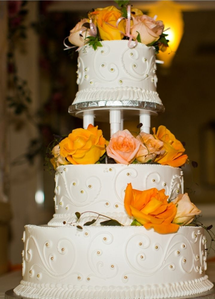 Wedding Cakes San Jose
 Our beautiful 3 tiered wedding cake with mango strawberry
