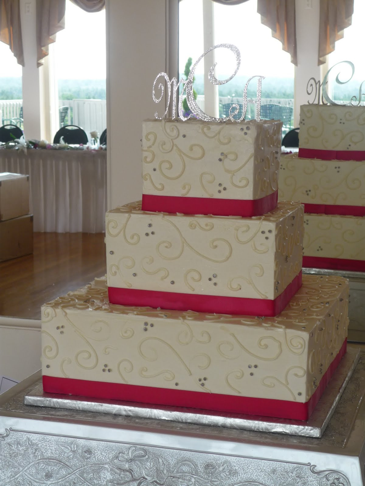 Wedding Cakes Square
 Artisan Bake Shop Wedding Cake Square Buttercream Tiers