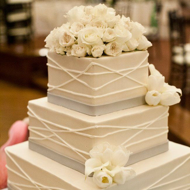 Wedding Cakes Square
 Elegant Square Cake