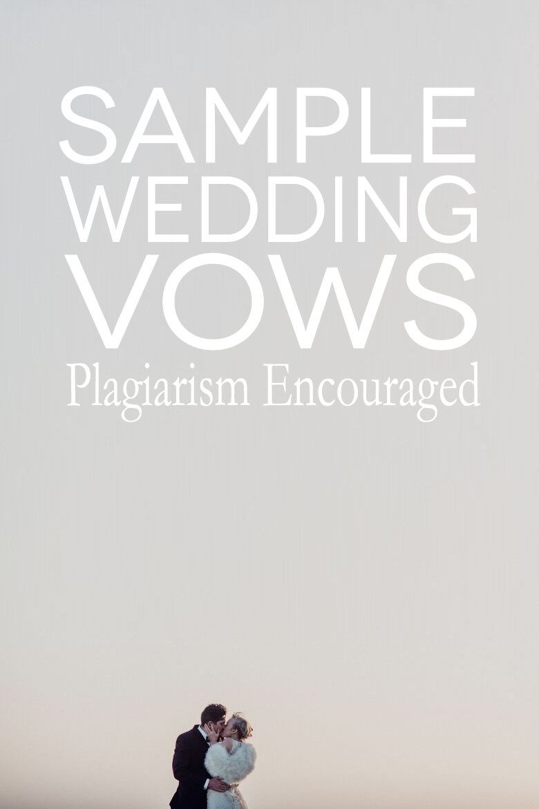 Wedding Ceremony Vows
 Wedding Vows Our Favorites & How To Write Your Own