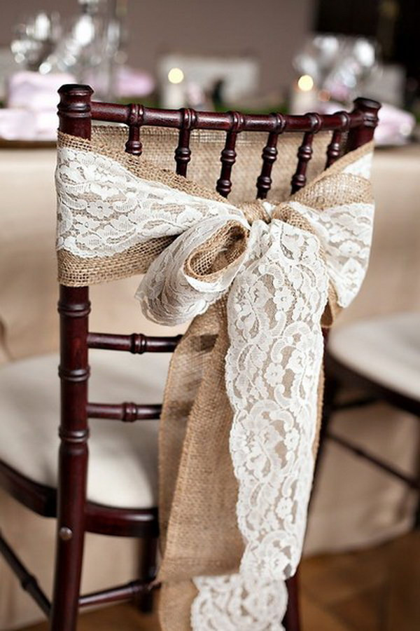 Wedding Chair Decorations
 50 Bud Friendly Rustic Real Wedding Ideas Hative