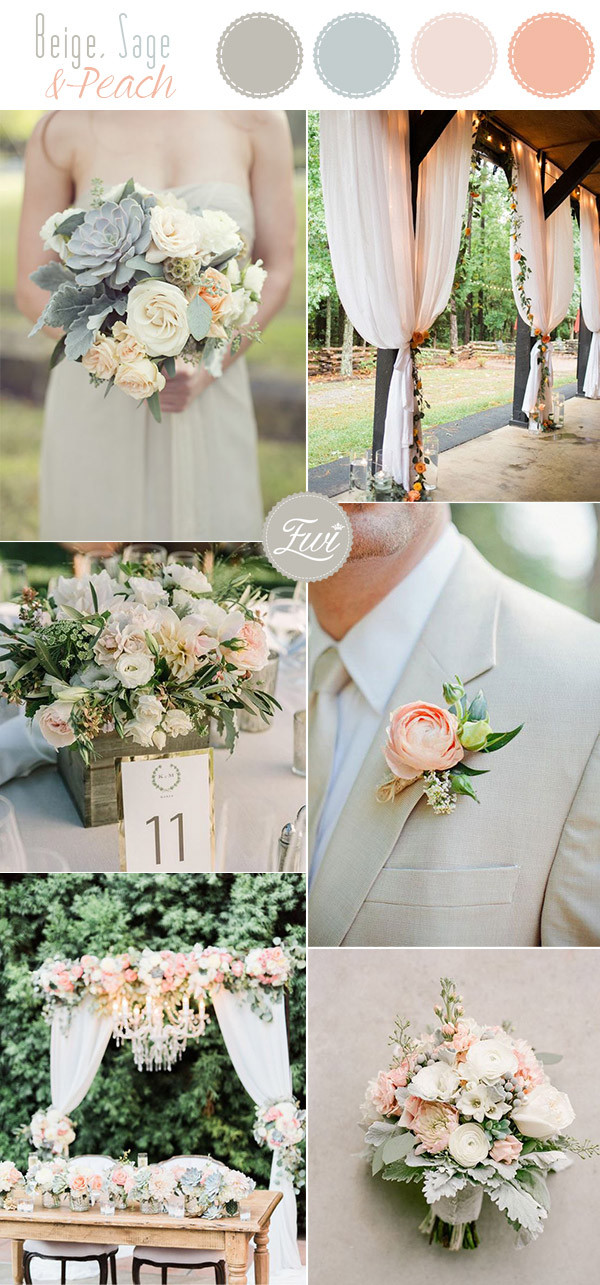 Wedding Color Palette
 10 Stunning Neutral Flower Bouquets Inspired Wedding Color