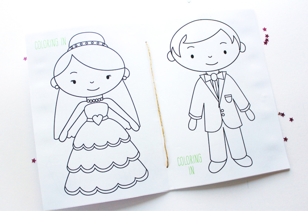 Wedding Coloring Book
 Free Printable Wedding Activity Book