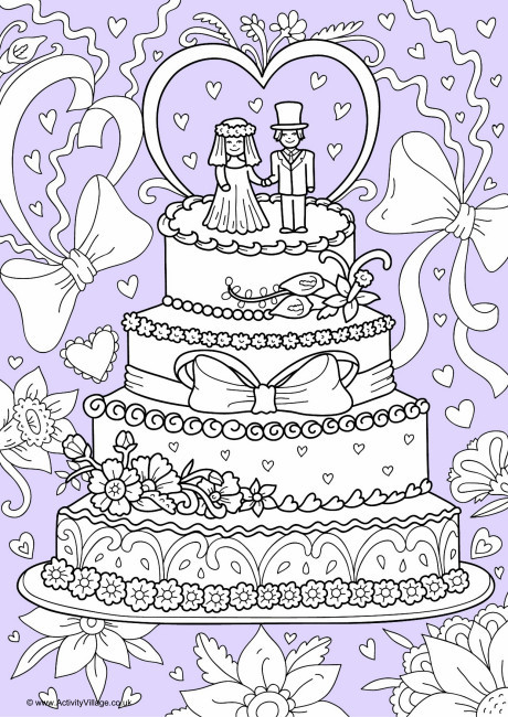 Wedding Coloring Book
 Wedding Cake Colour Pop Colouring Page