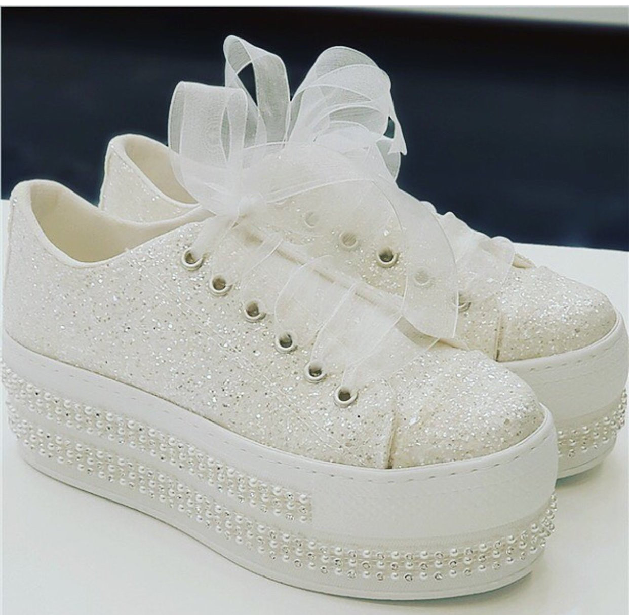 Wedding Converse Shoes
 Wedding Converse Wedding Shoes Bridal Sneakers Bling Shoes