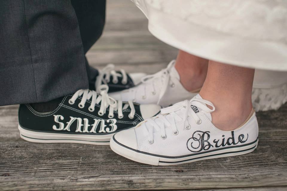 Wedding Converse Shoes
 MADE TO ORDER Bride & Groom Wedding Converse