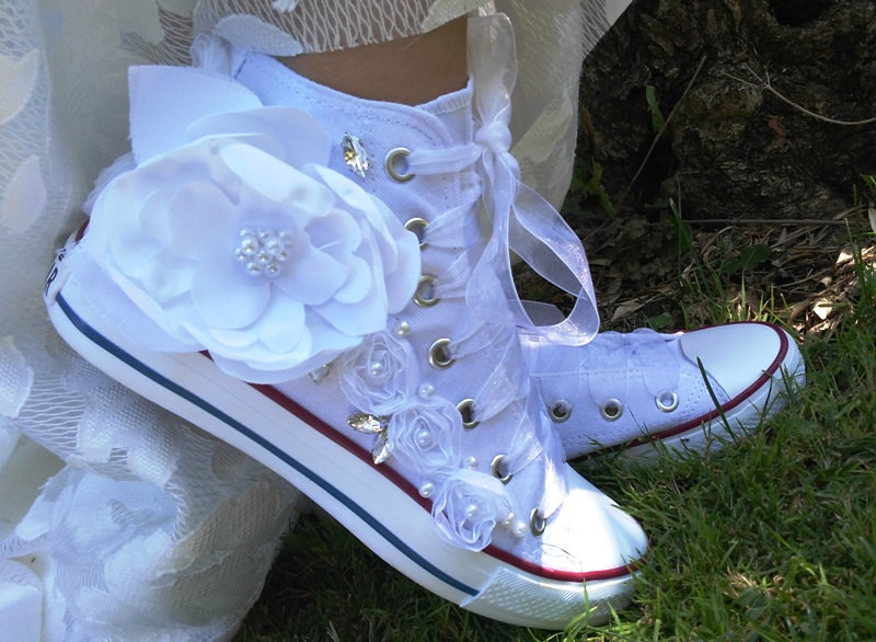 Wedding Converse Shoes
 Wedding ShoesWhite Wedding Shoes Converse Wedding by