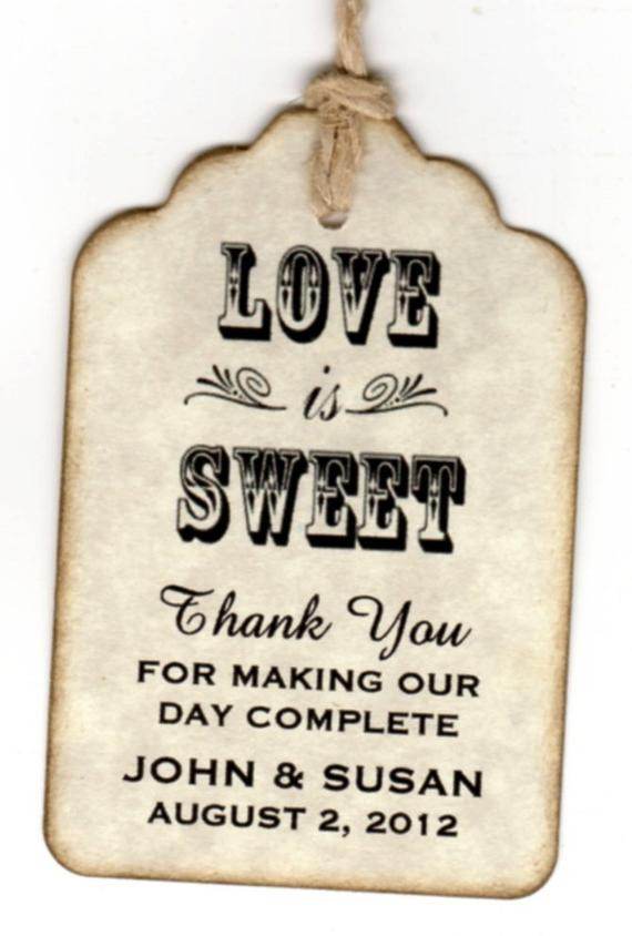 Wedding Favor Tags
 50 Wedding Favor Gift Tags Place Cards Escort Tags by