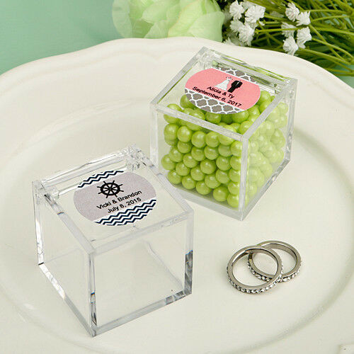 Wedding Favors In Bulk
 100 Cute Personalized Acrylic Box DIY Wedding Party Shower