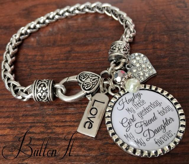 Wedding Gift Ideas From Mother To Daughter
 Mother Daughter Bracelet Personalized Wedding Mother