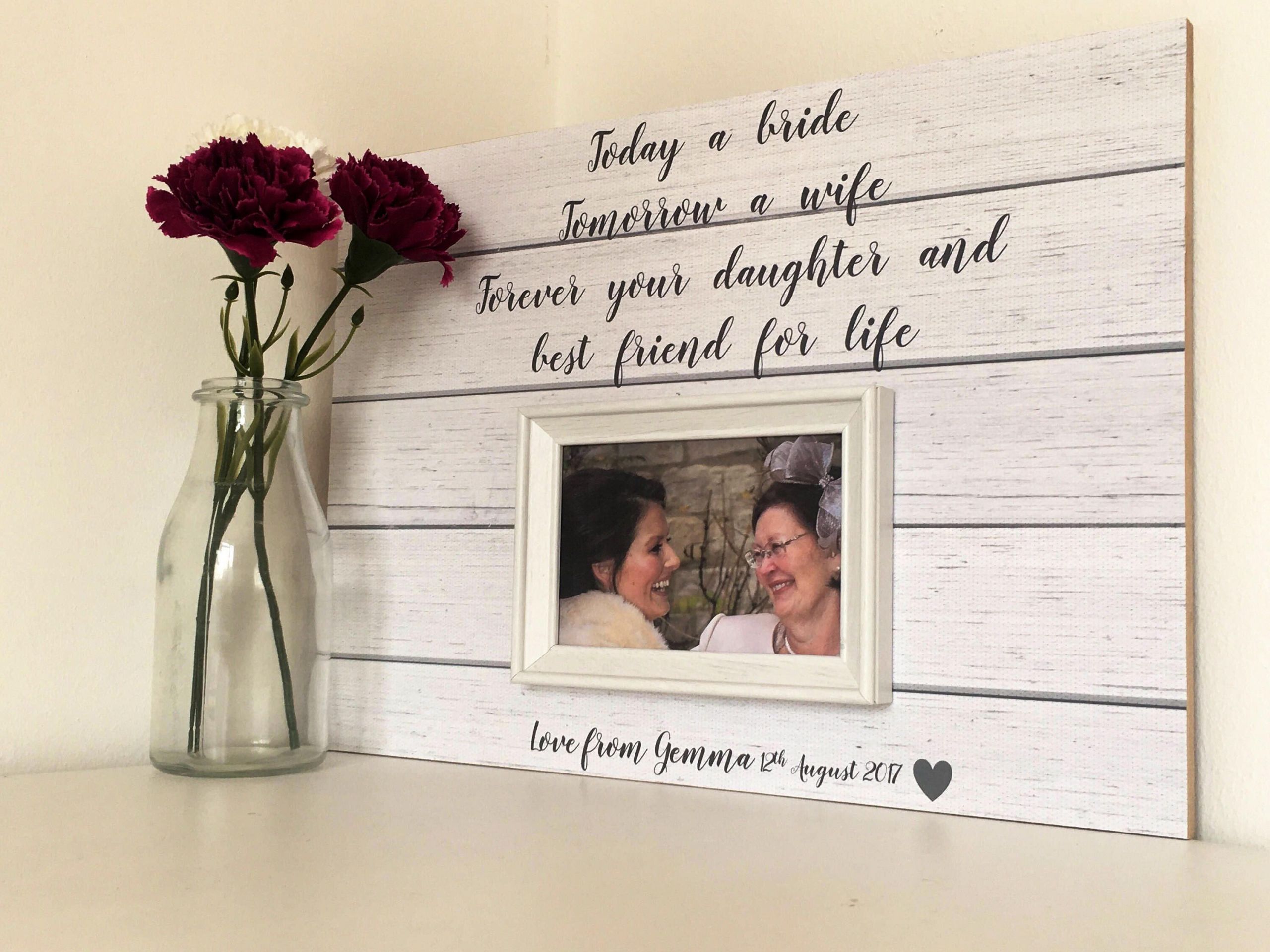 Wedding Gift Ideas From Mother To Daughter
 Mother The Bride Gift Personalised Picture Frame