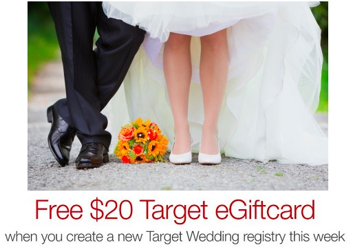 Wedding Gift Ideas Target
 Getting Married Get a FREE $20 Tar Gift Card w