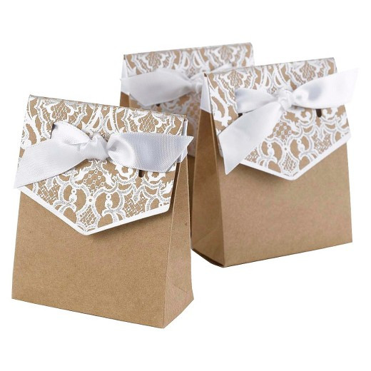 Wedding Gift Ideas Target
 25ct White Lace Silver Wedding Favor Bags Spritz Tar