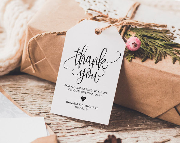 Wedding Gift Thank You
 9 Thank You Gift Tags PSD Vector EPS