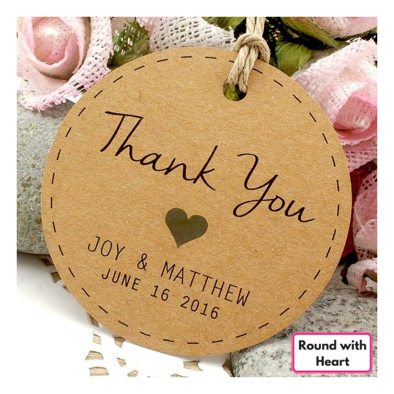 Wedding Gift Thank You
 Personalized Brown Kraft Wedding Favor Thank You Gift