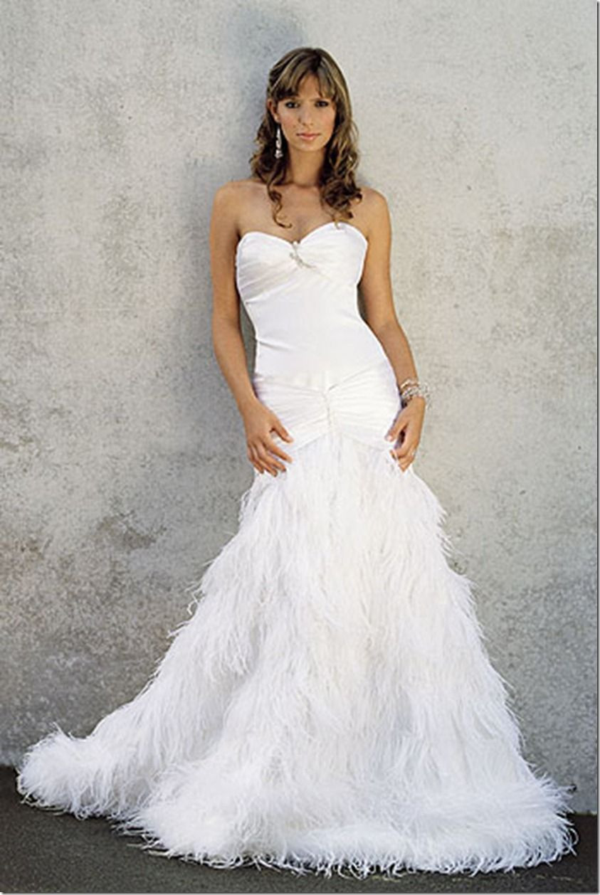 Wedding Gown Designers List
 love the feathers on the bottom marabou feather wedding