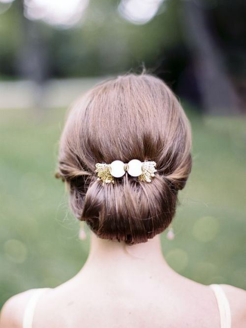 Wedding Hairstyle Buns
 15 Sweet And Cute Wedding Hairstyles For Medium Hair