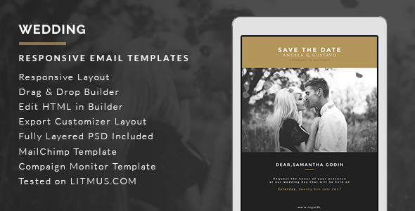 Wedding Invitation Email
 Top 10 Responsive Email Templates For Business Enhancement