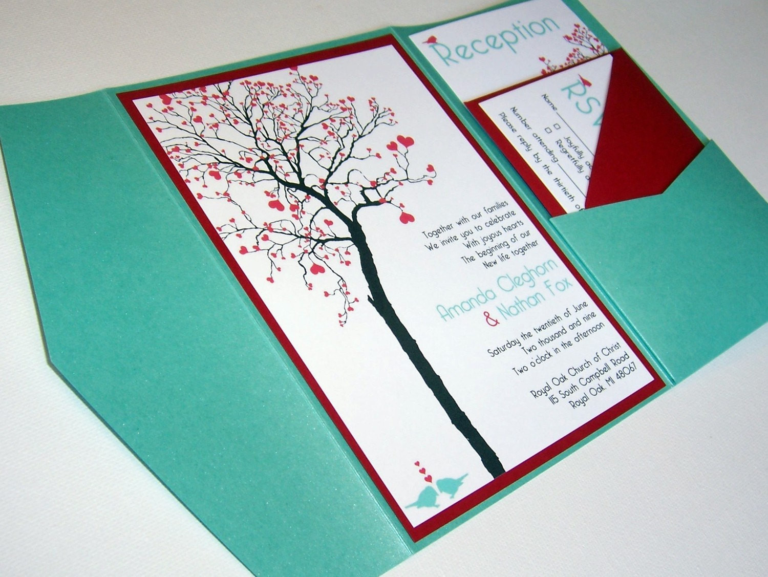 Wedding Invitations DIY Ideas
 Wedding Invitation DIY Pocketfold Heart Tree Printable